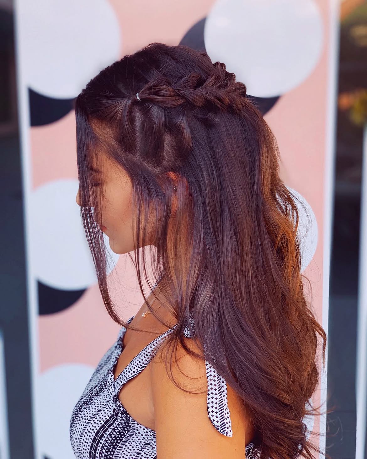 Braided Crown With Loose Waves