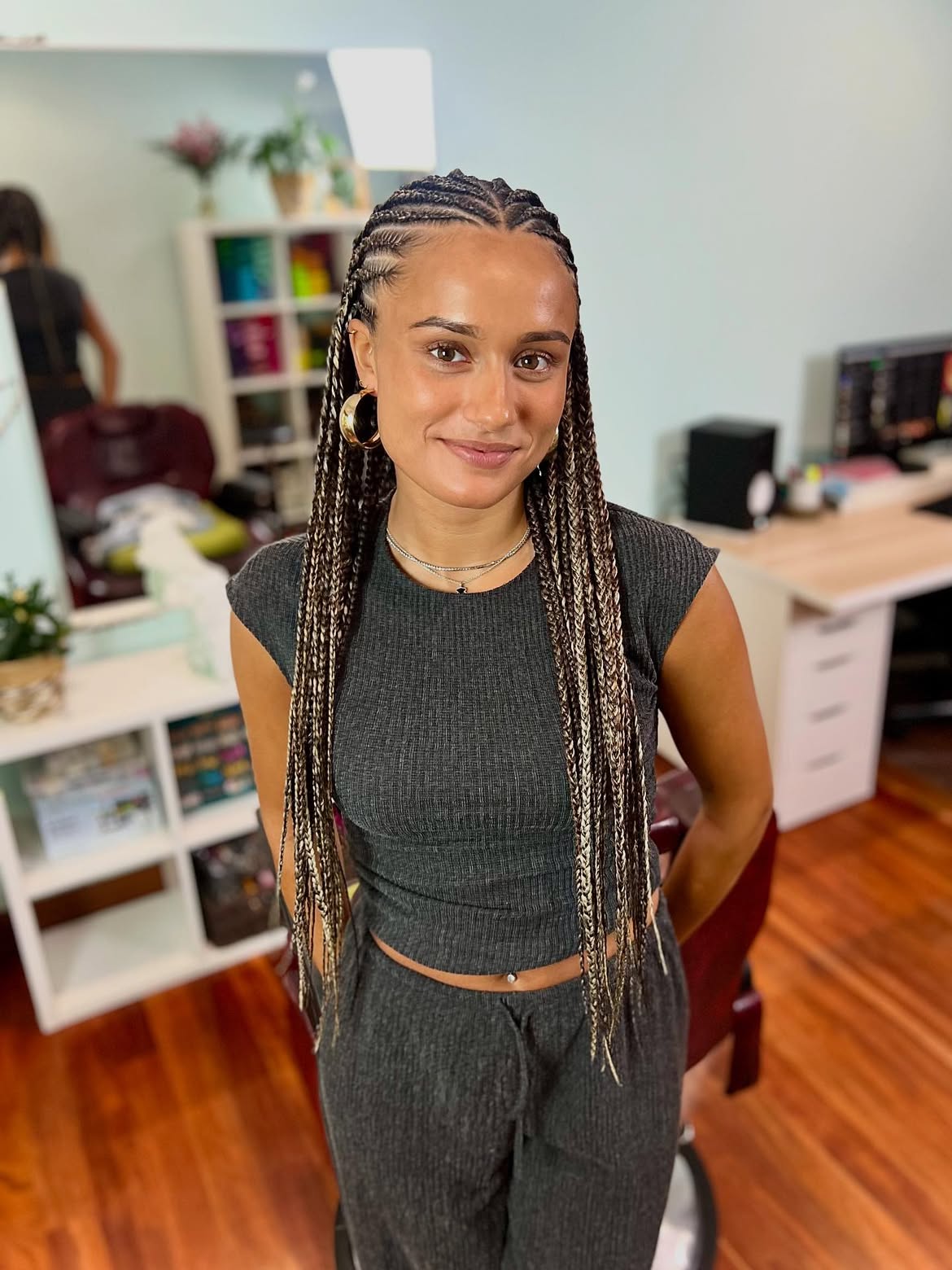 Bronde Fulani Braids With Butterfly Accents