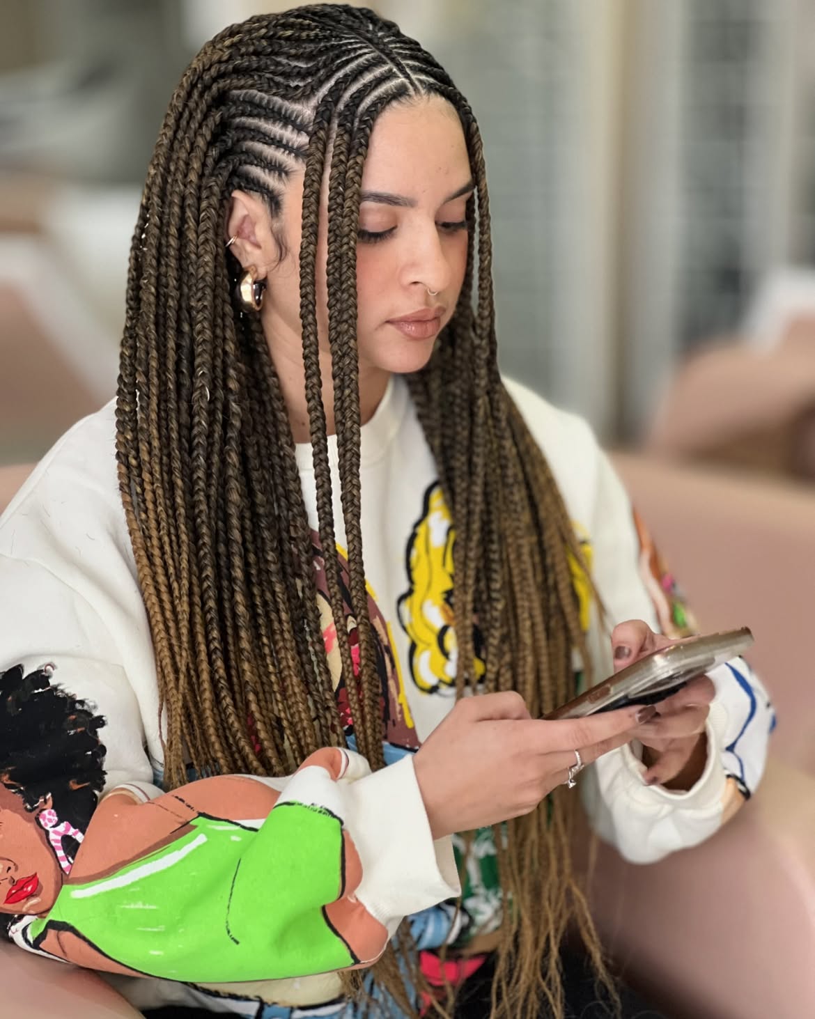 Bronde Ombre Fulani Braids