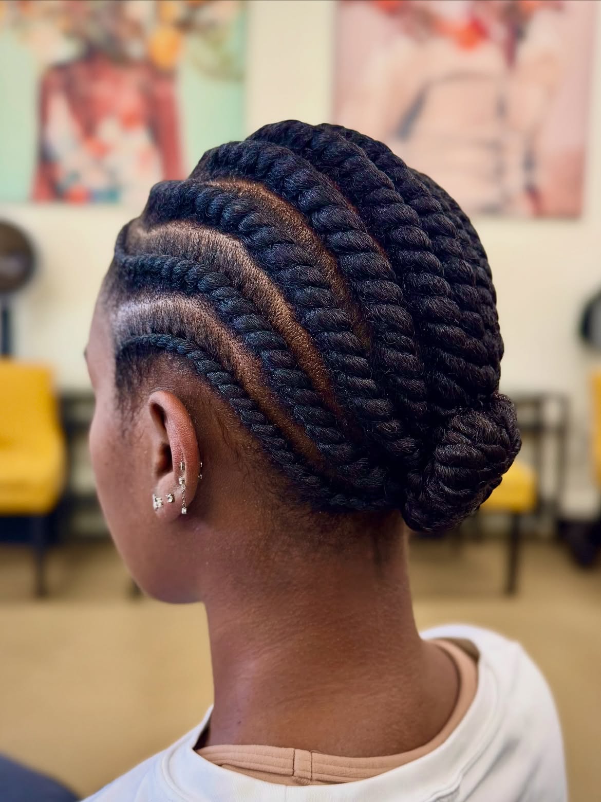 Chic Cornrows to Twisted Bun
