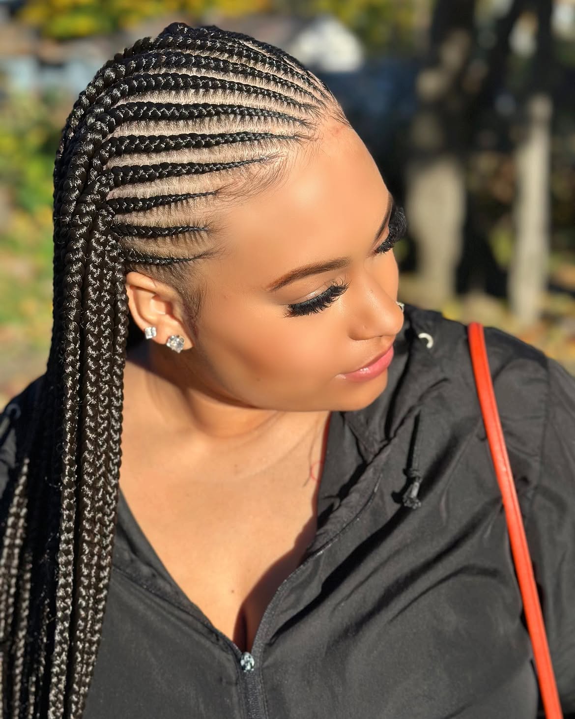 Chic Feed-In Braids With Defined Parts