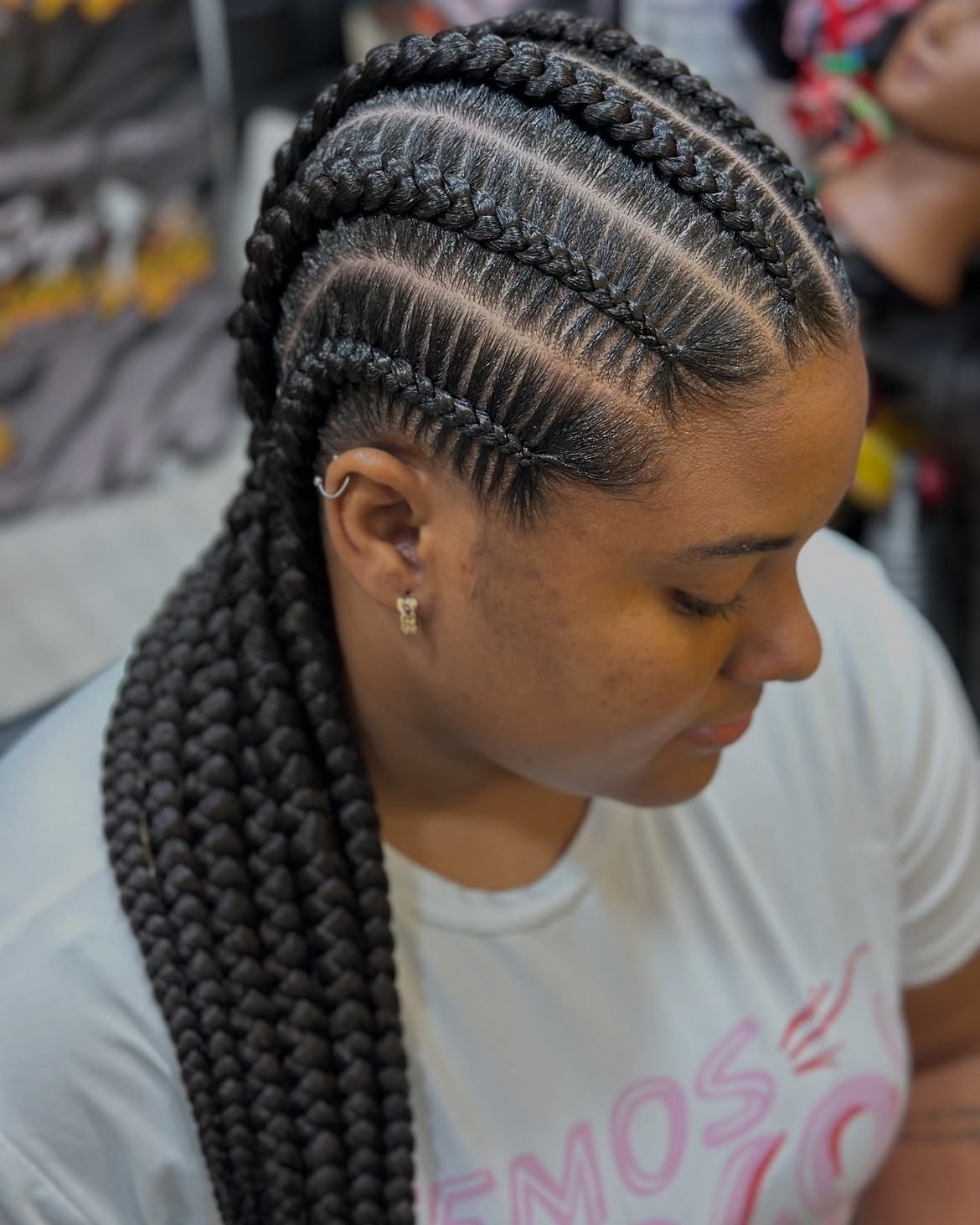 Chic Feed-In Braids With Long, Thick Plaits