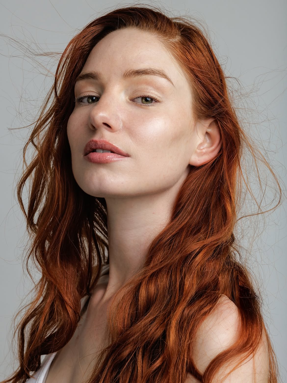 Copper Auburn Waves With Face Framing