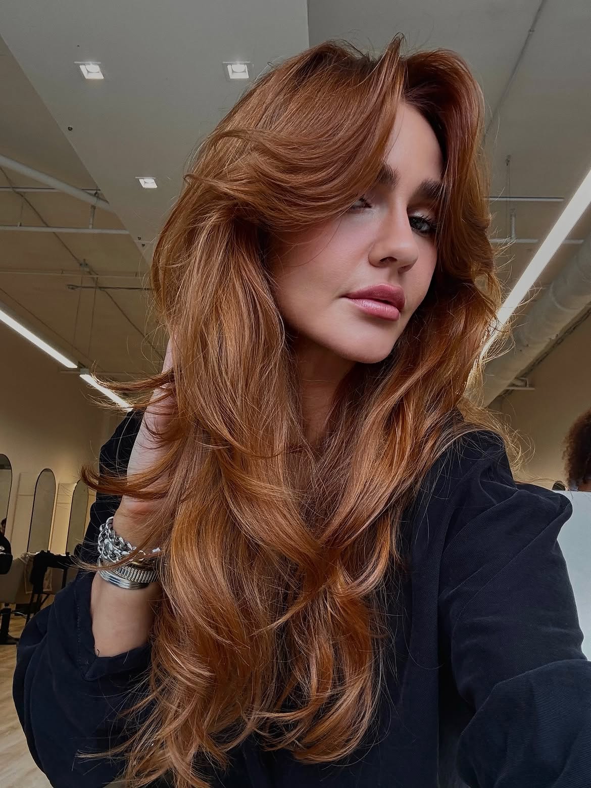 Copper Red Layers With Volume And Face Framing