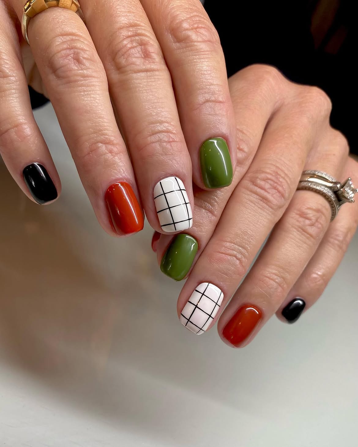 Cozy Plaid and Solid Autumnal Mix