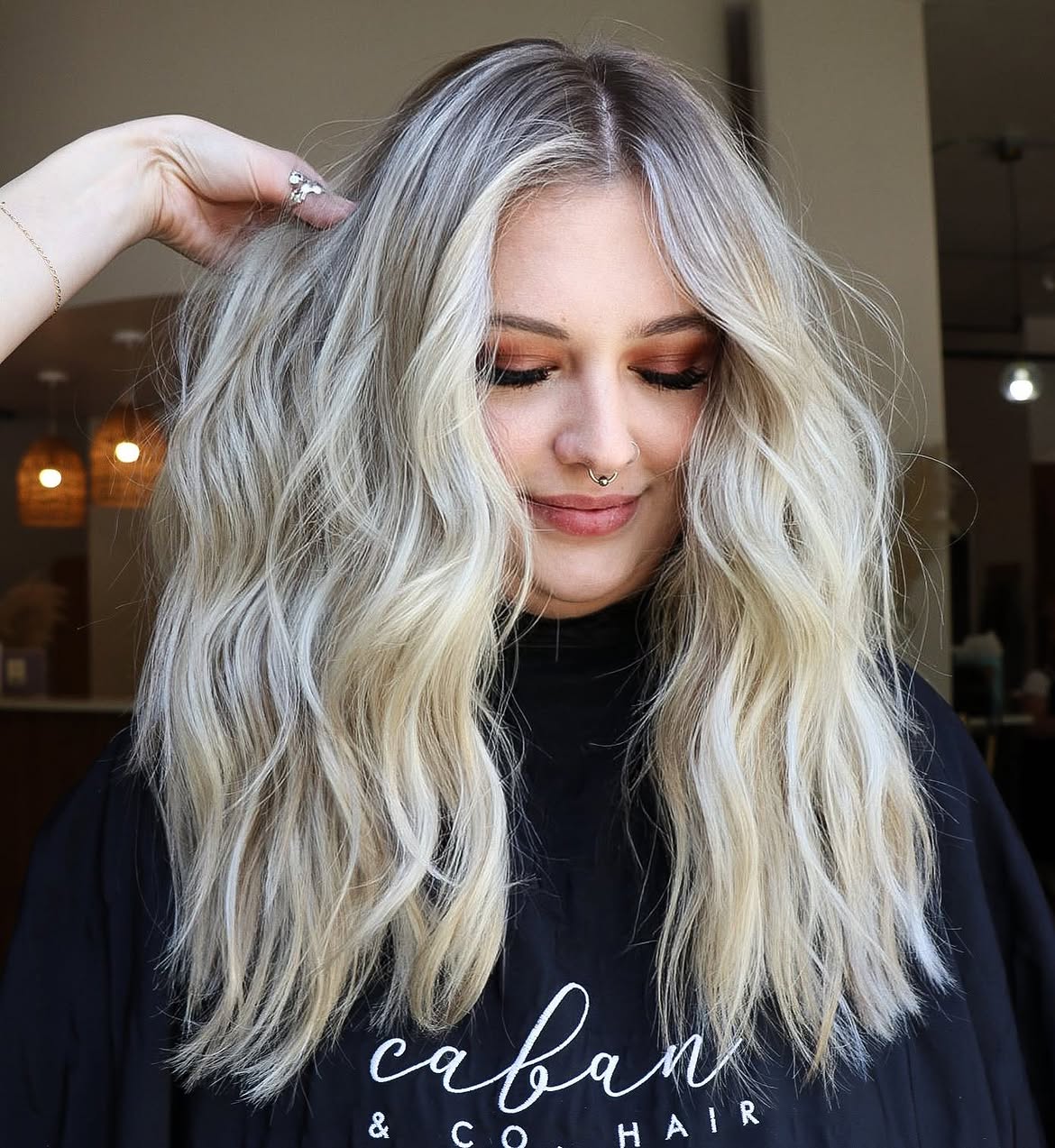 Creamy Blonde Waves With Subtle Ash Tones