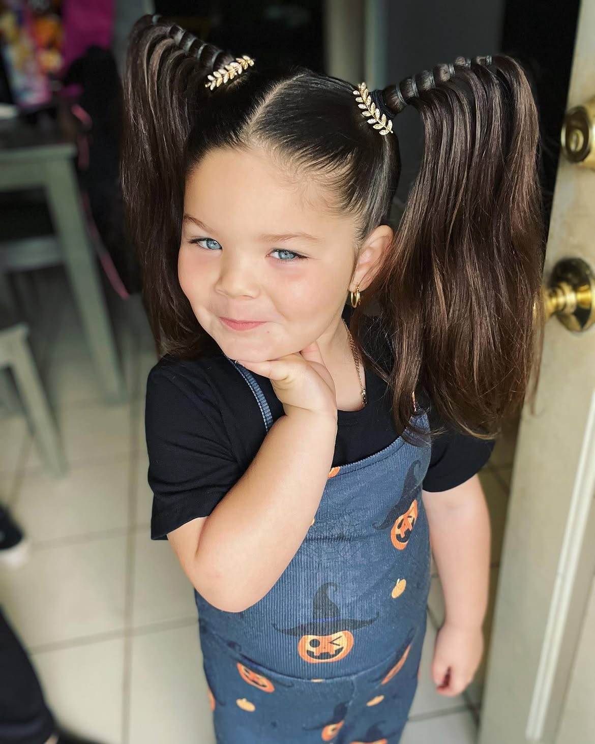 Cute Double Pigtails With Braided Accent