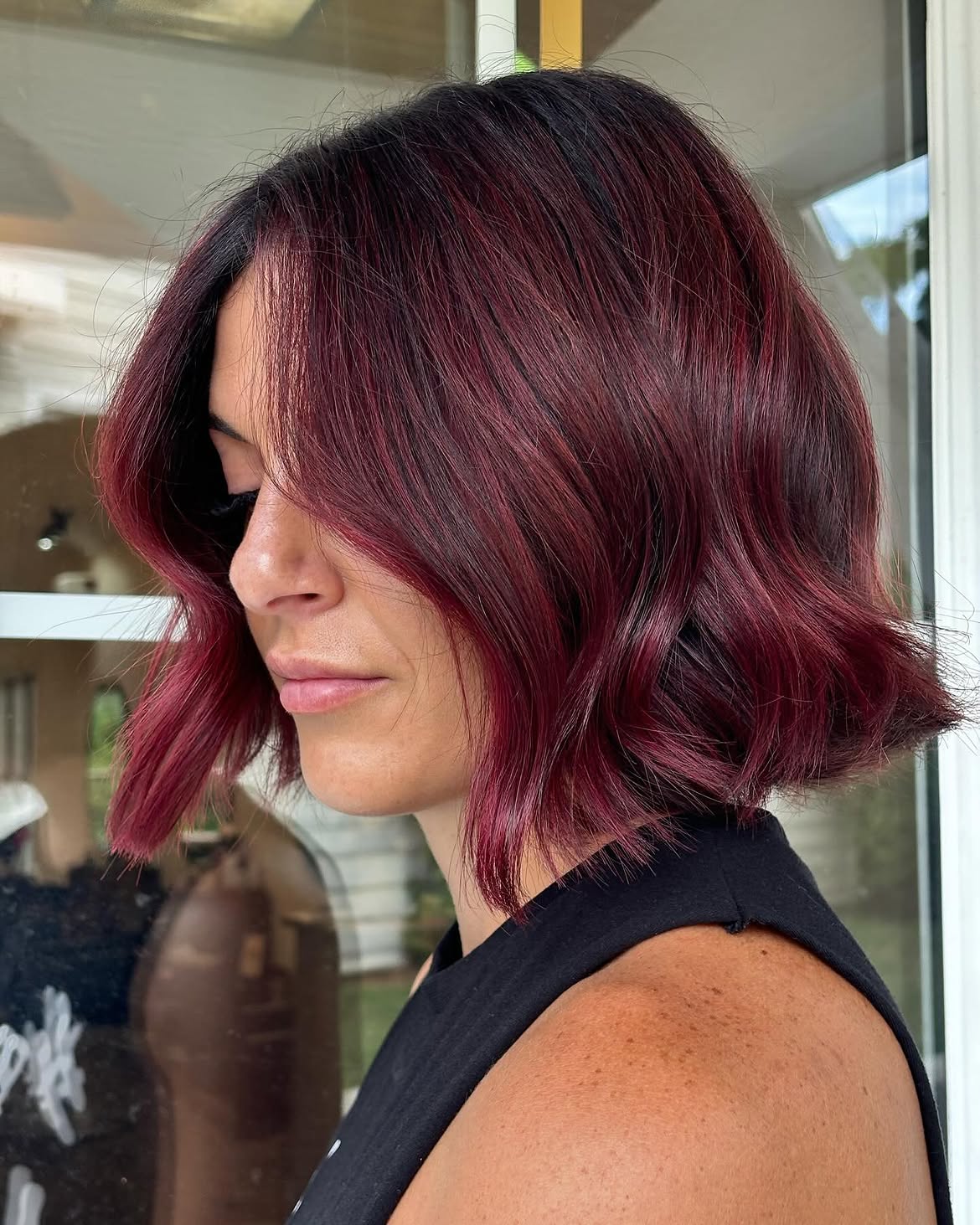 Deep Cherry Cola Bob With Subtle Red Highlights