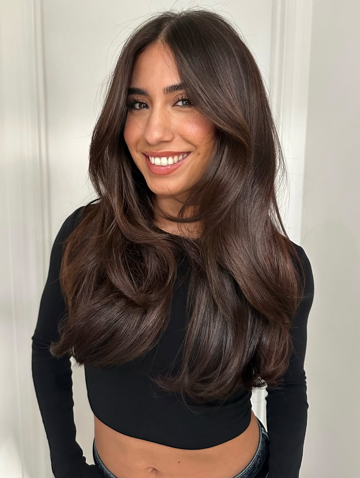 Deep Mocha Melt With Face-Framing Layers