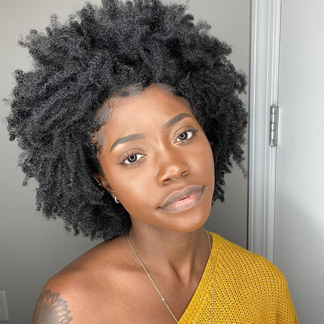 Defined Coily Afro With Tapered Sides