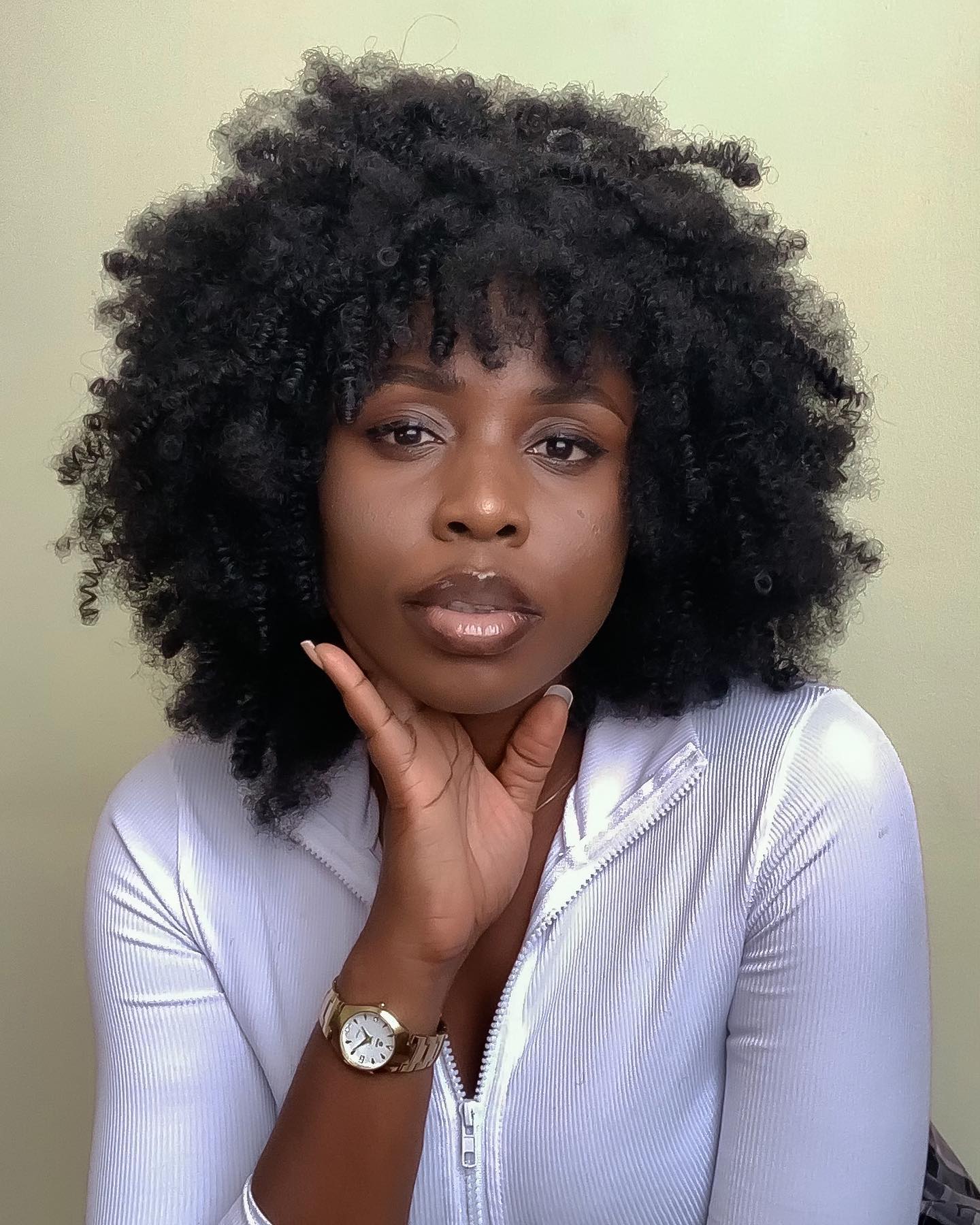 Defined Coily Curls With Voluminous Shape
