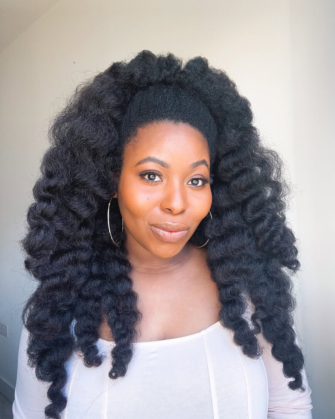 Dramatic Volume Type 4C Coily Half-Up Style