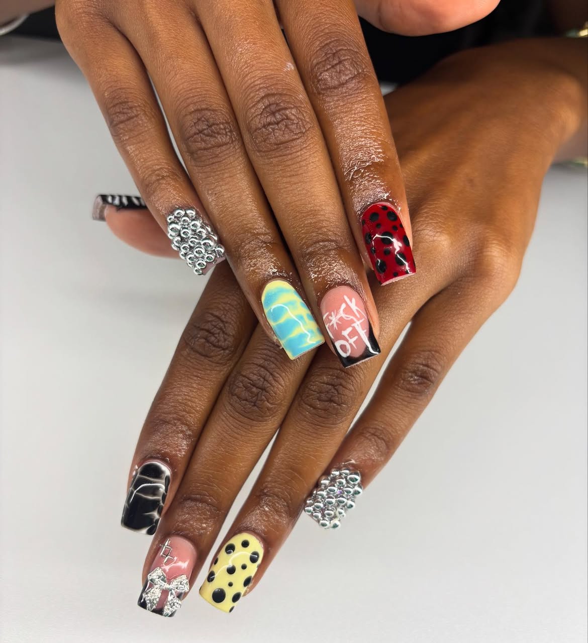 Eclectic Mix & Match Abstract Nail Art