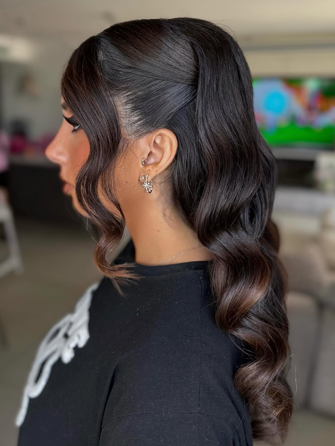 Elegant Half-Up Waves For Special Occasions