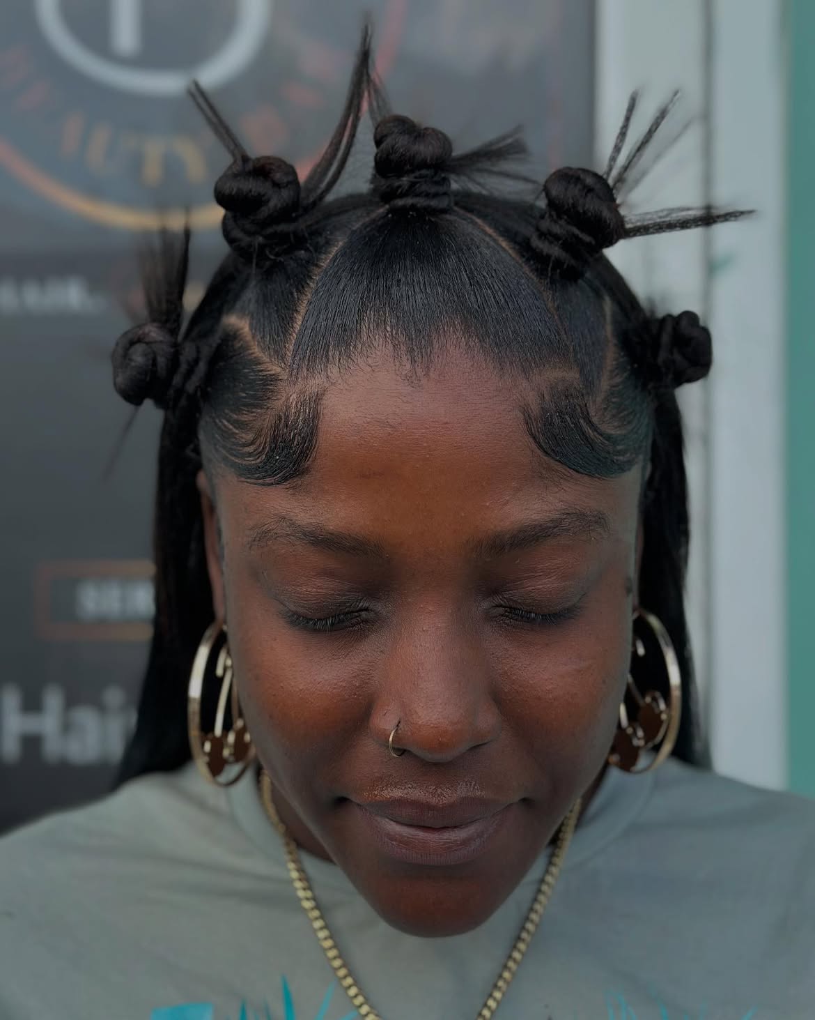 Elevated Space Buns With Defined Edges