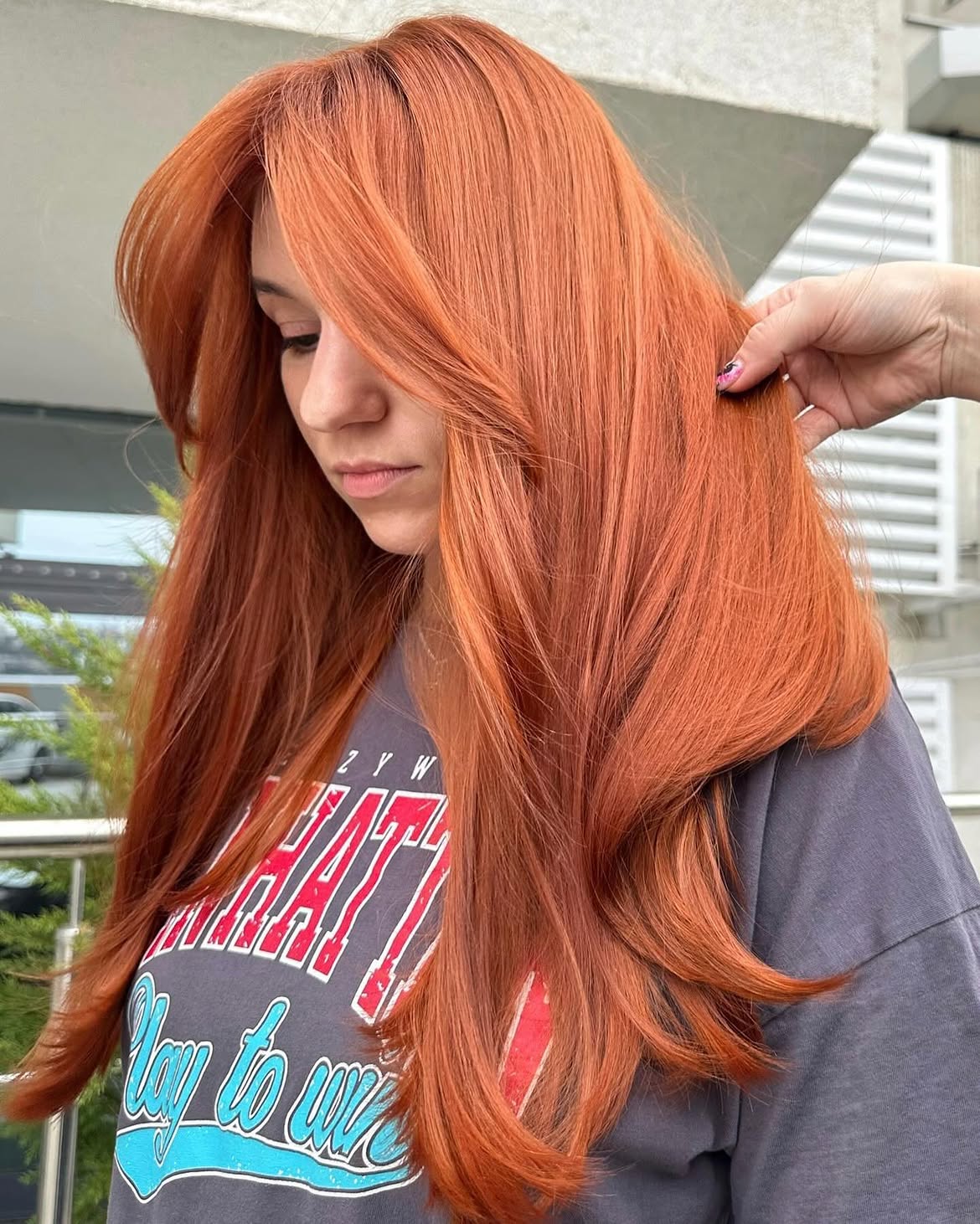 Fiery Copper Red With Face-Framing Layers