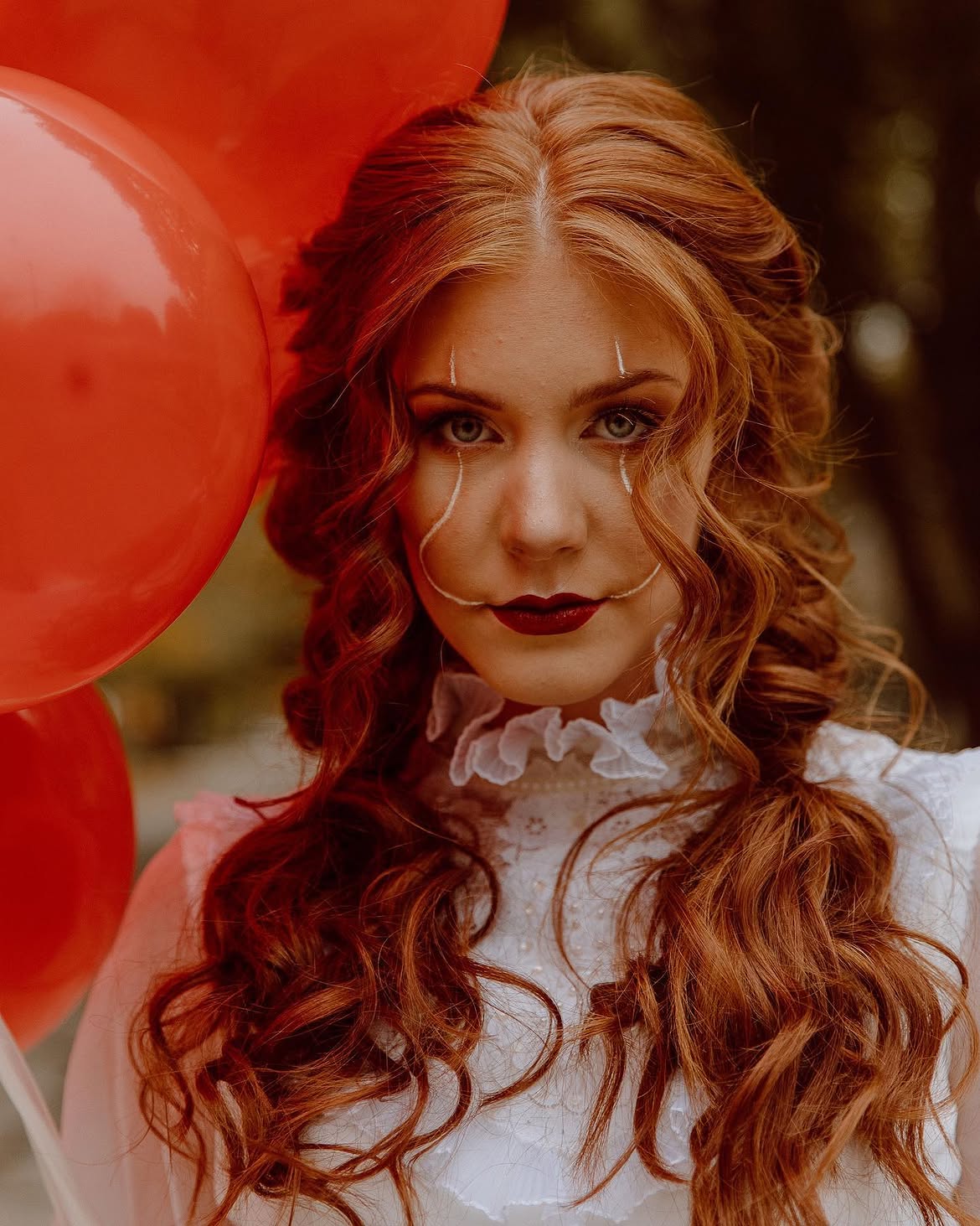 Fiery Red Waves With Twisted Crown Braids