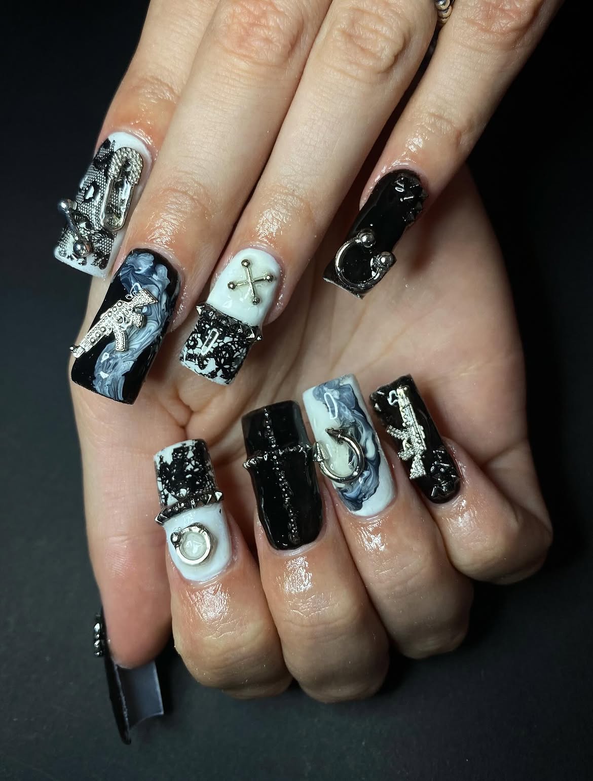 Gothic Warfare 3D Accents Coffin Nails