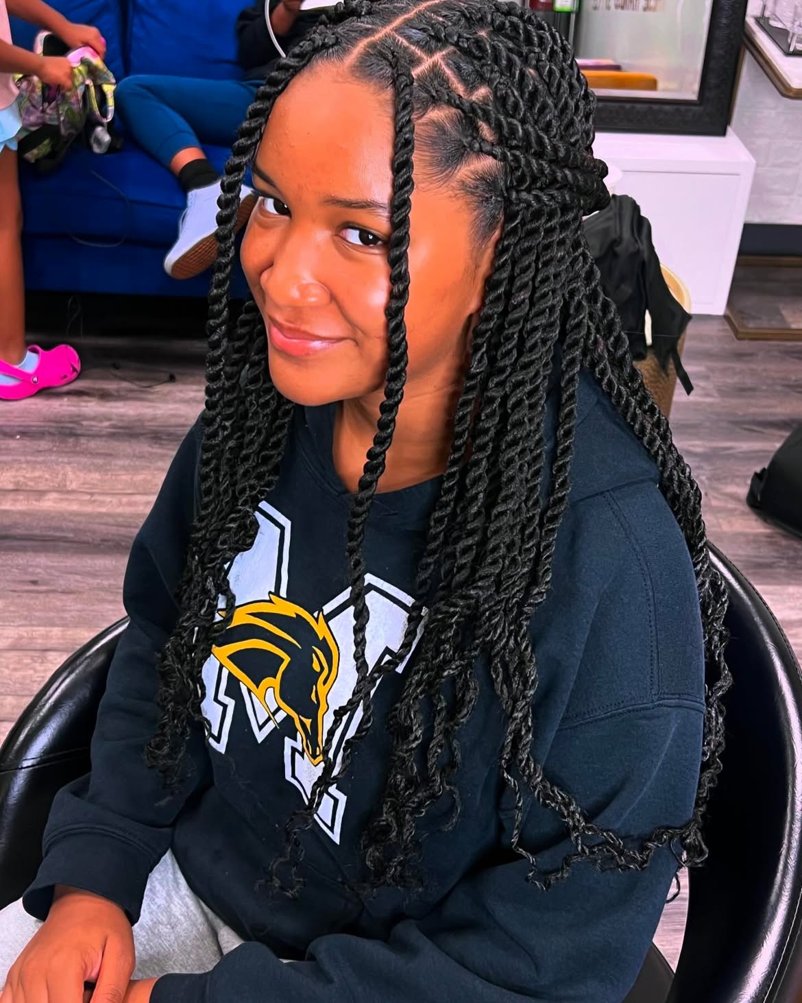 Jumbo Twists With Defined Curls