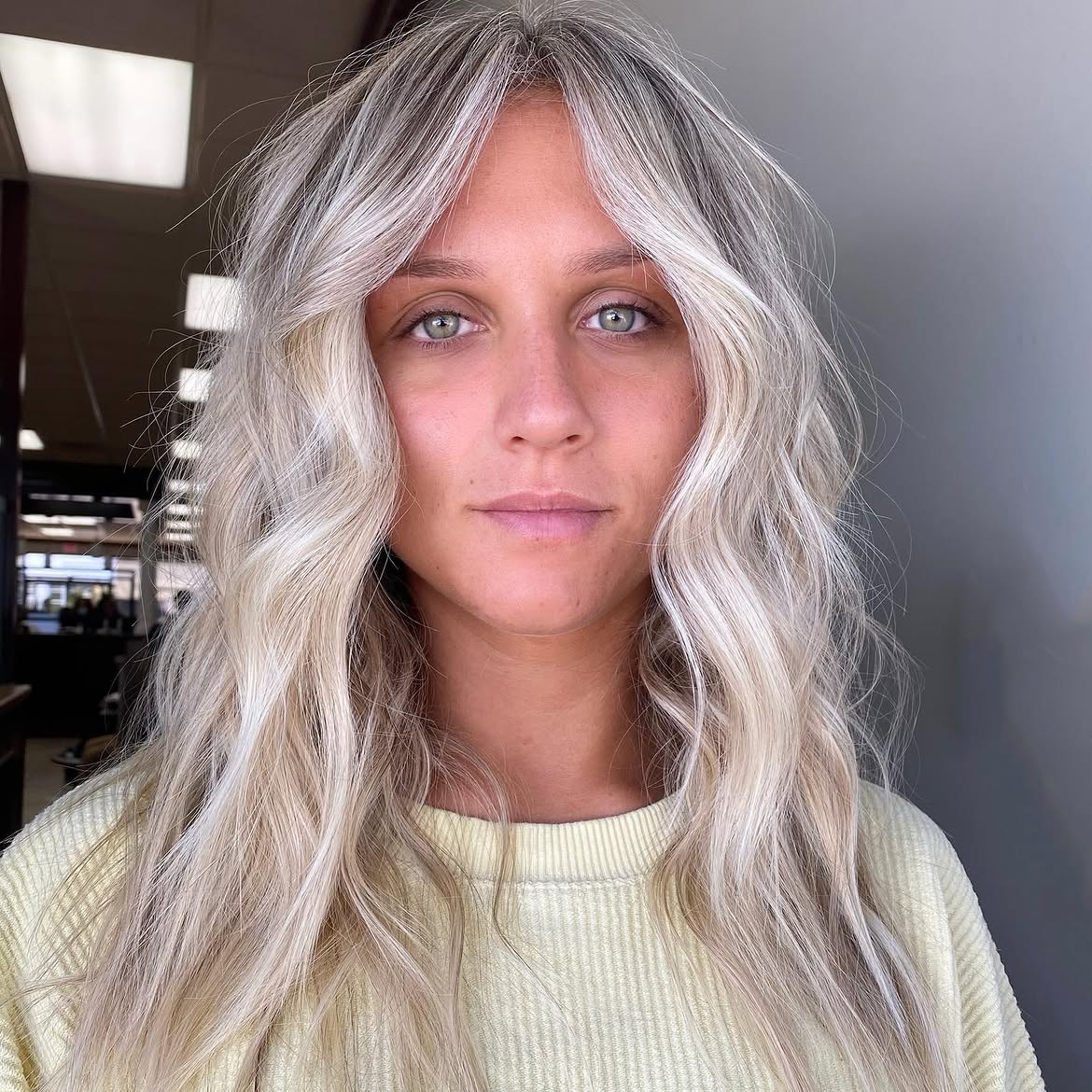 Lived-In Blonde Waves With Face Framing Layers