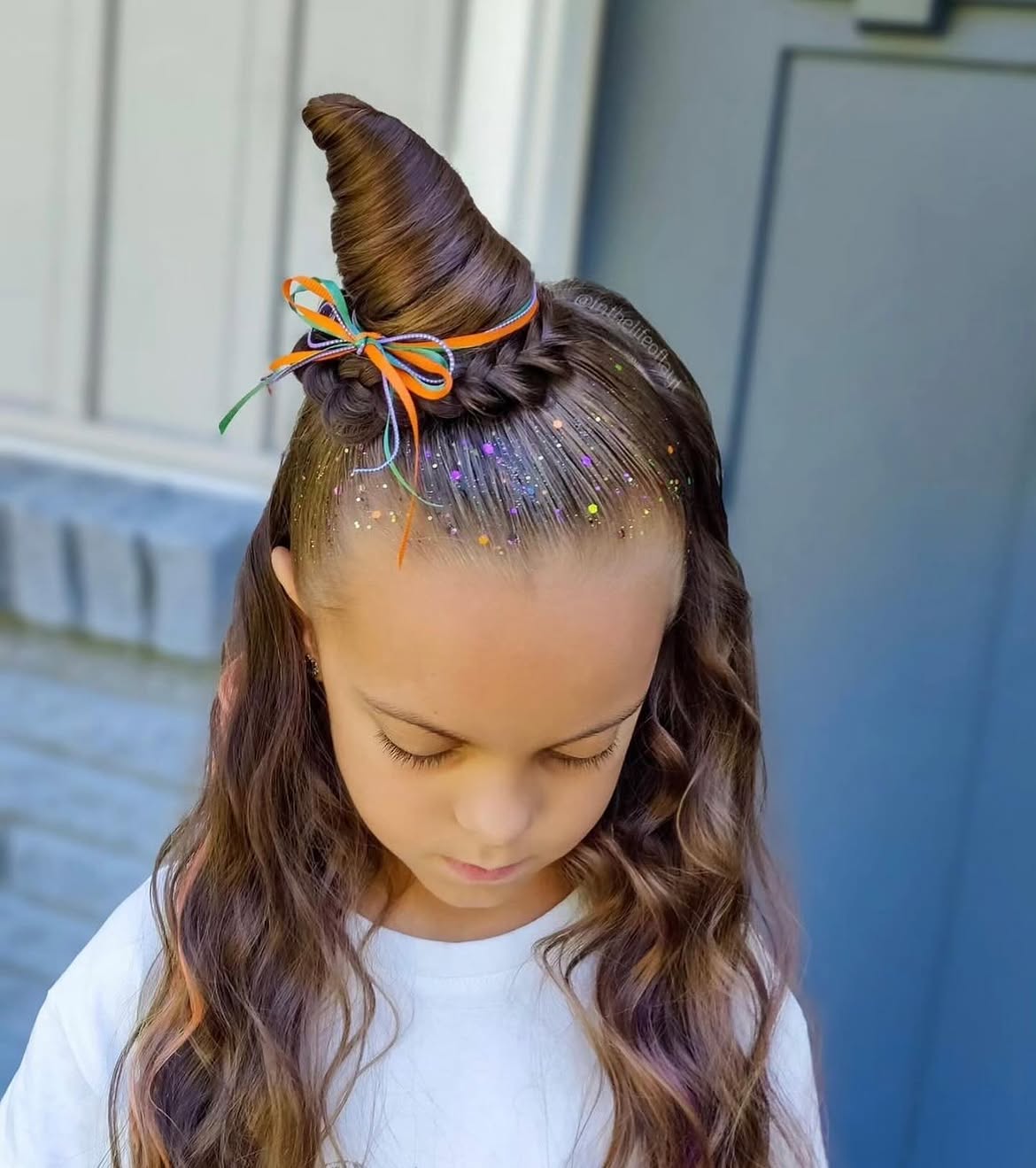 Magical Witch Hat Updo With Glitter Accents