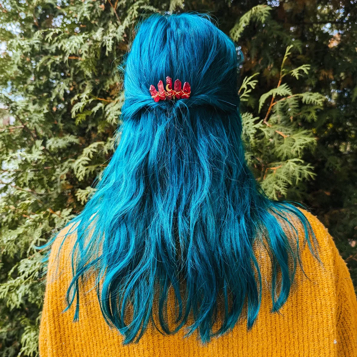 Mermaid Waves With Crystal Hair Clip Accent