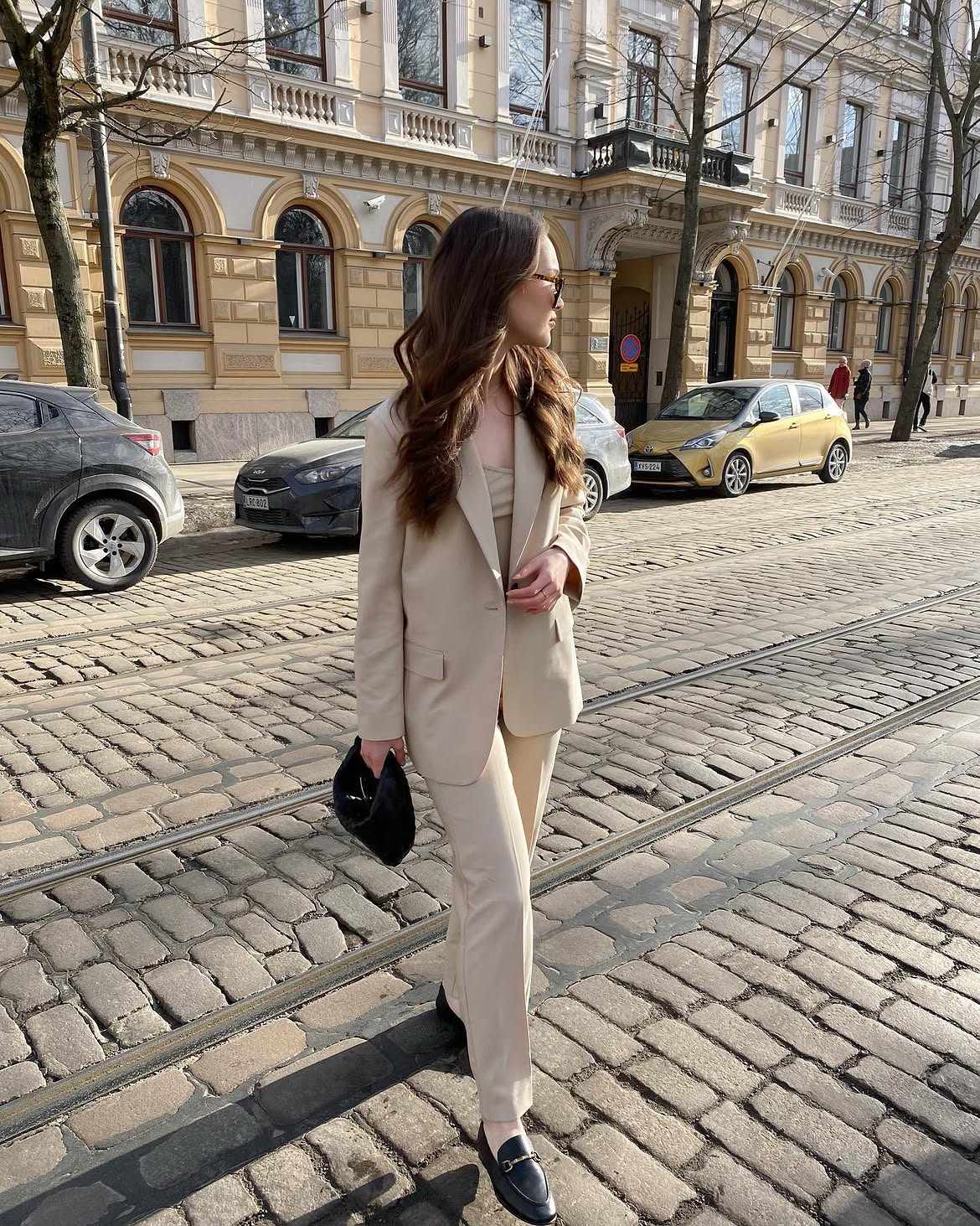 Monochrome Beige Blazer And Trouser Co-ord