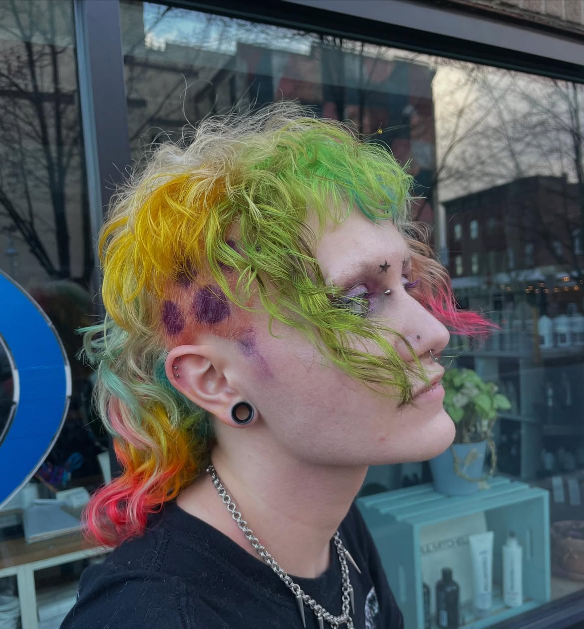 Multi-Colored Mullet With Undercut Design