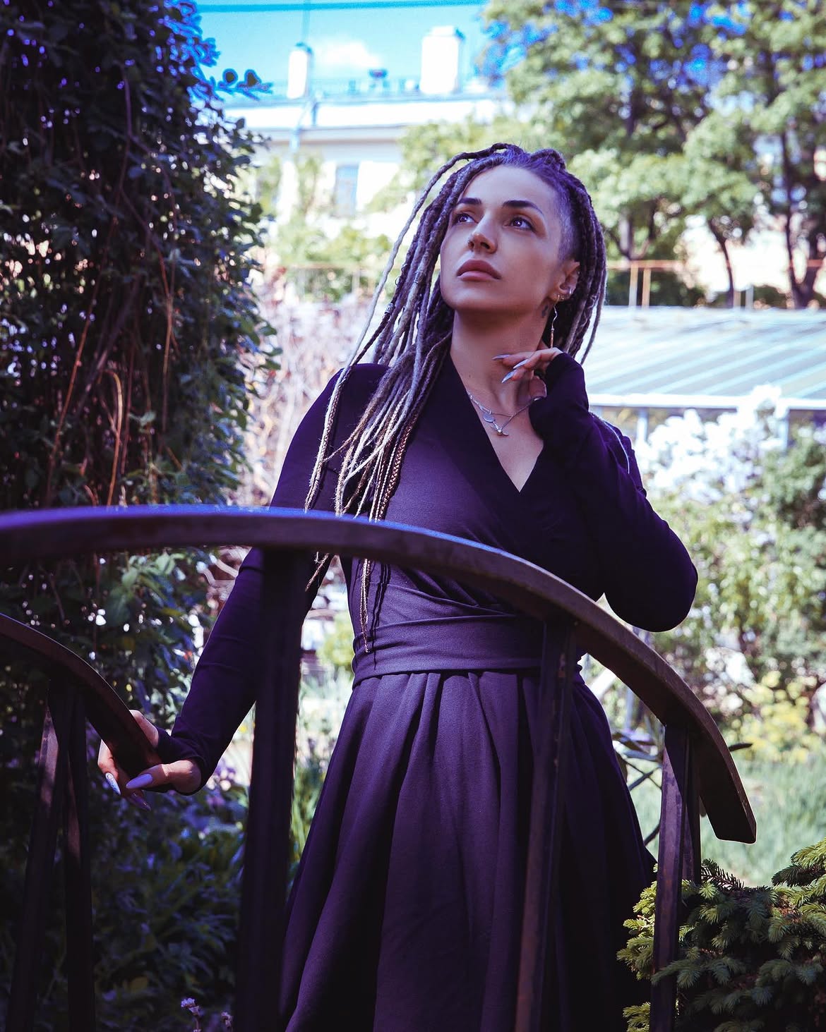 Mysterious Silver Dreadlocks With Undercut