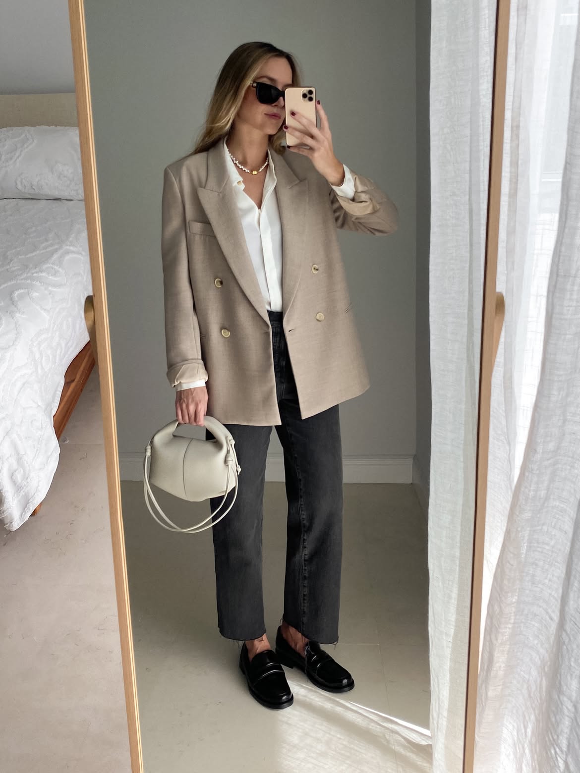 Oversized Blazer With Relaxed Black Jeans