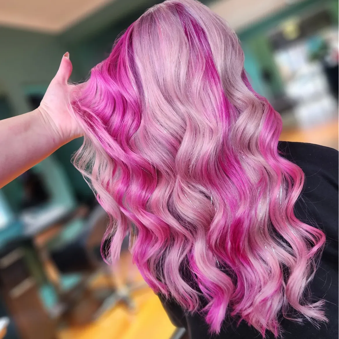 Pink Streaks And Pastel Waves