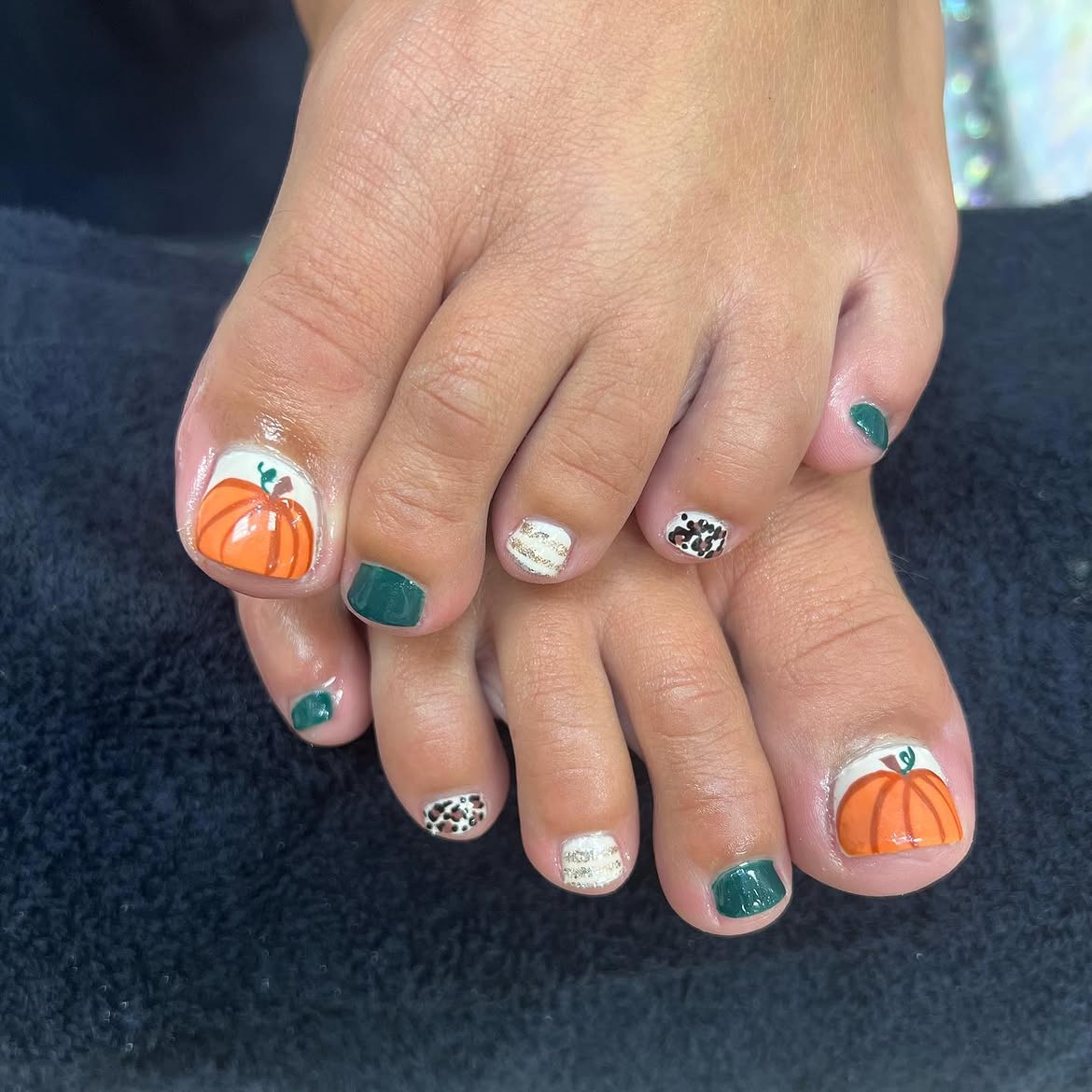 Pumpkin Patch French Tip Pedicure