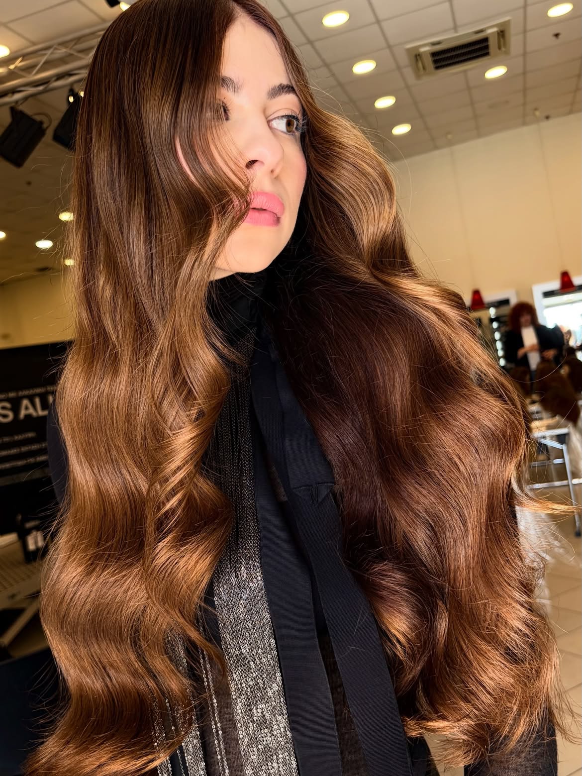 Rich Auburn Waves With Copper Highlights