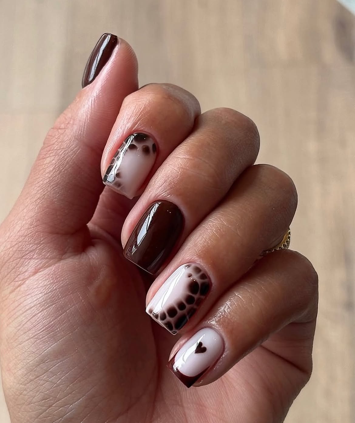 Rich Chocolate Swirls and Hearts