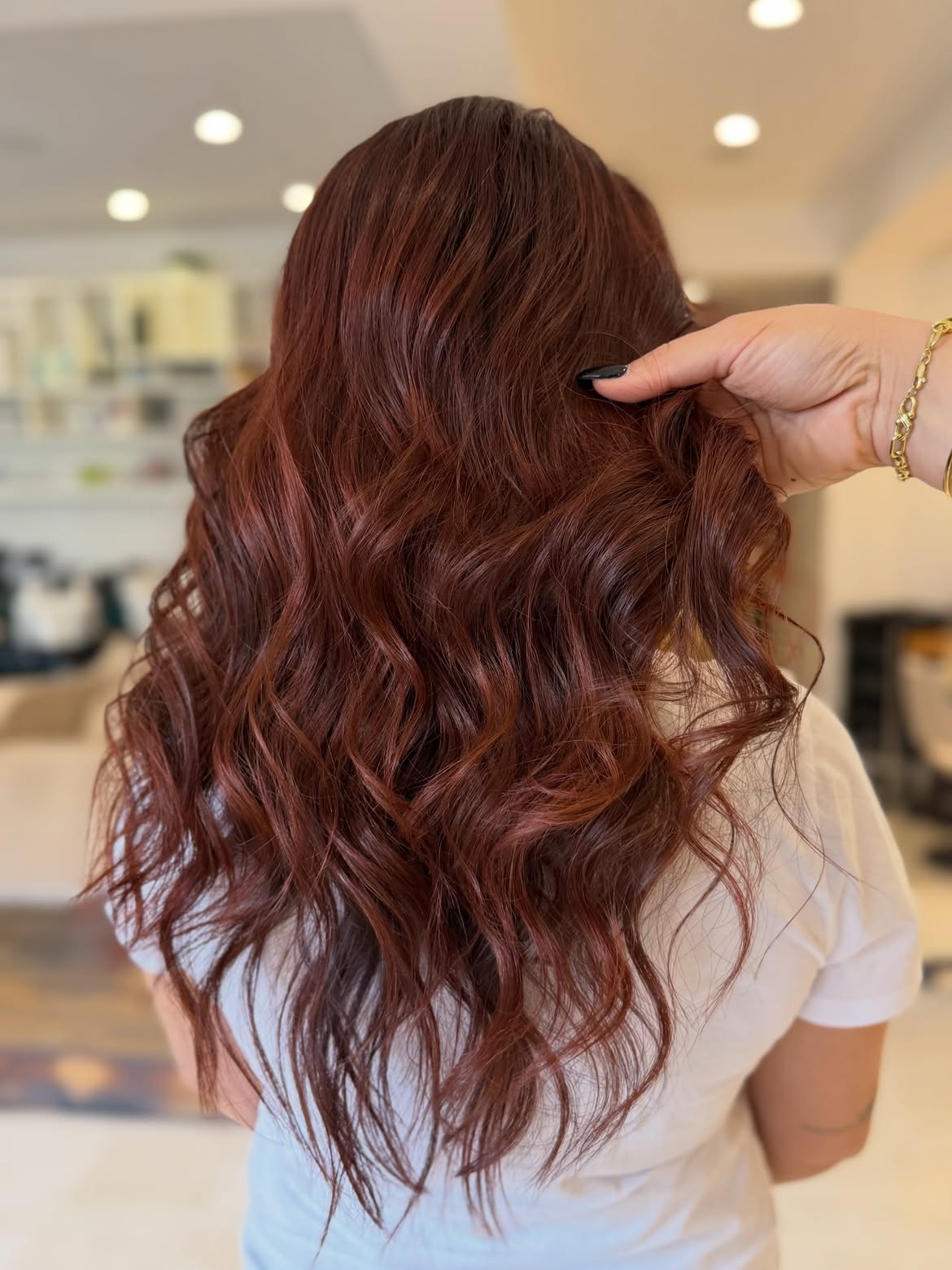 Rich Cinnamon Brown Loose Waves