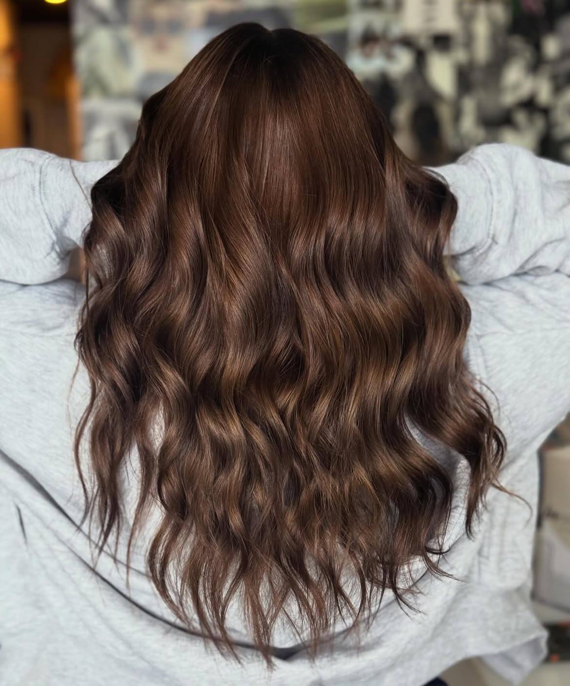 Rich Espresso Balayage With Loose Waves