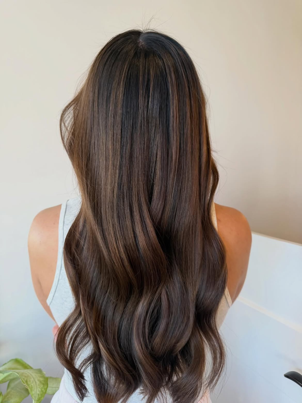 Rich Espresso Balayage With Warm Chocolate Undertones
