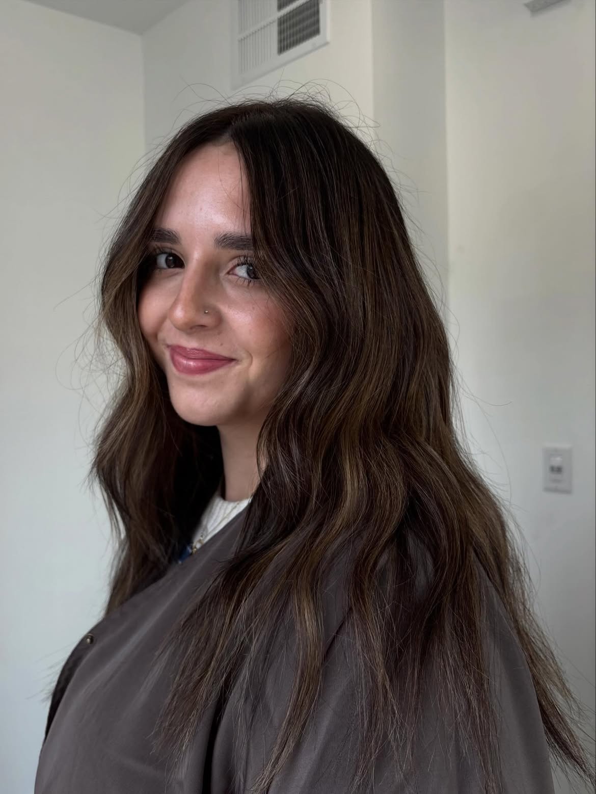 Rich Espresso Balayage With Warm Undertones