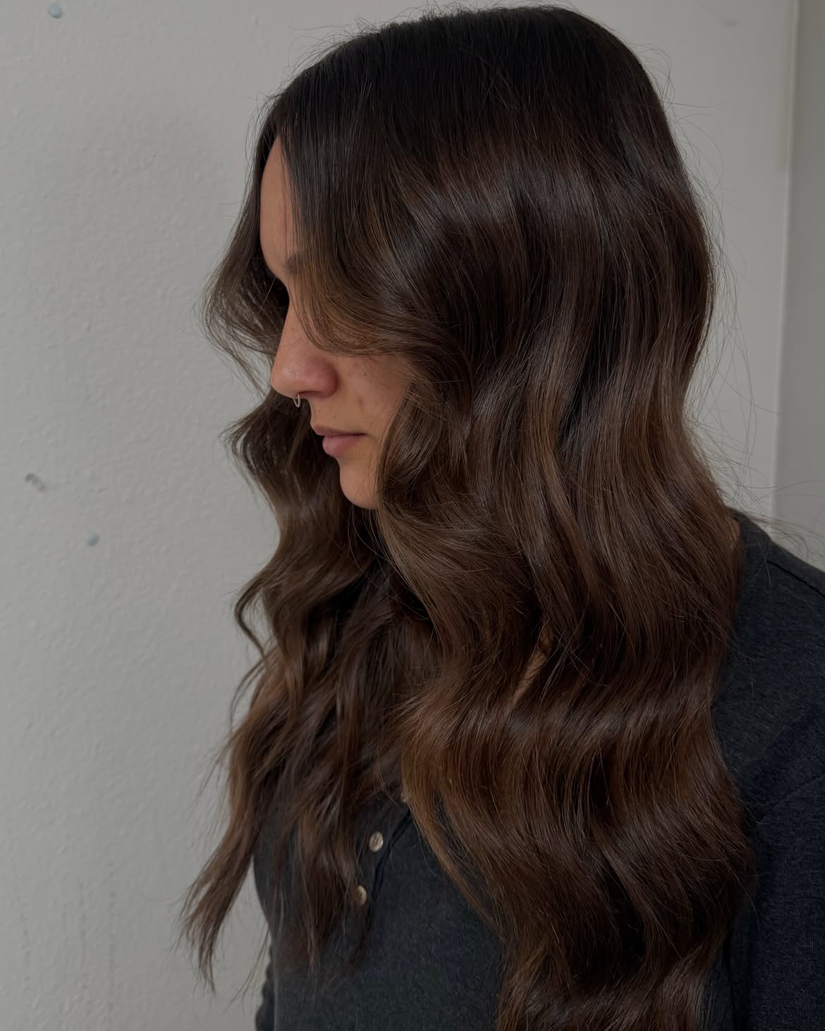 Rich Espresso Bronde With S-Curl Waves