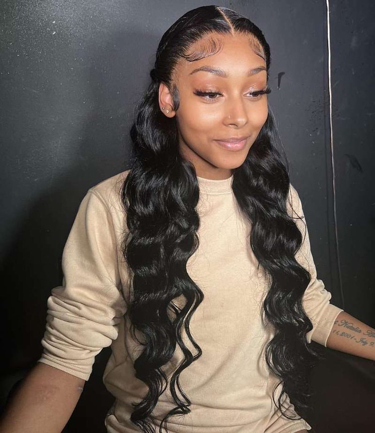 Sleek High Half-Up With Loose Waves