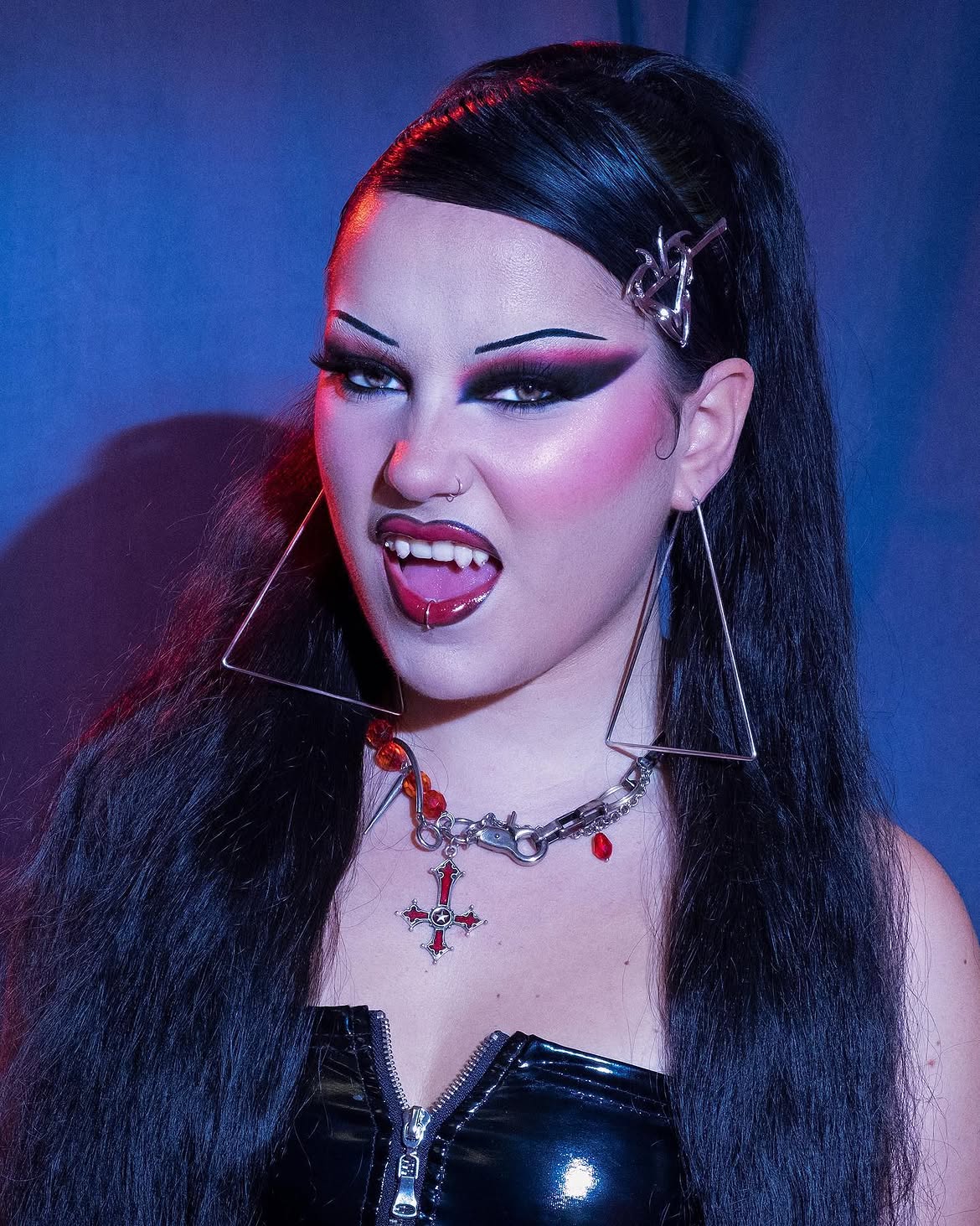 Sleek High Ponytail With Gothic Hair Clip