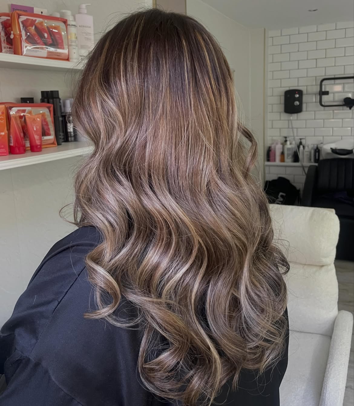 Smoky Mocha Balayage With Loose Waves