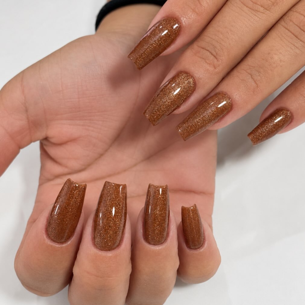 Sparkling Toasted Marshmallow Coffin Nails