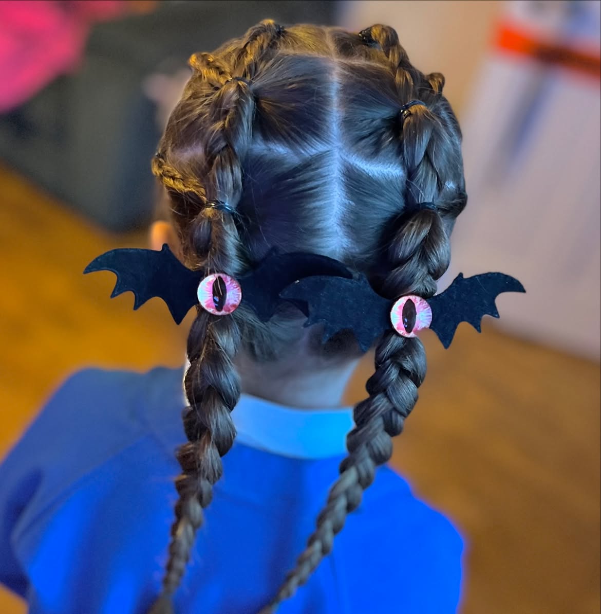 Spooky Bat Braids Halloween Hair
