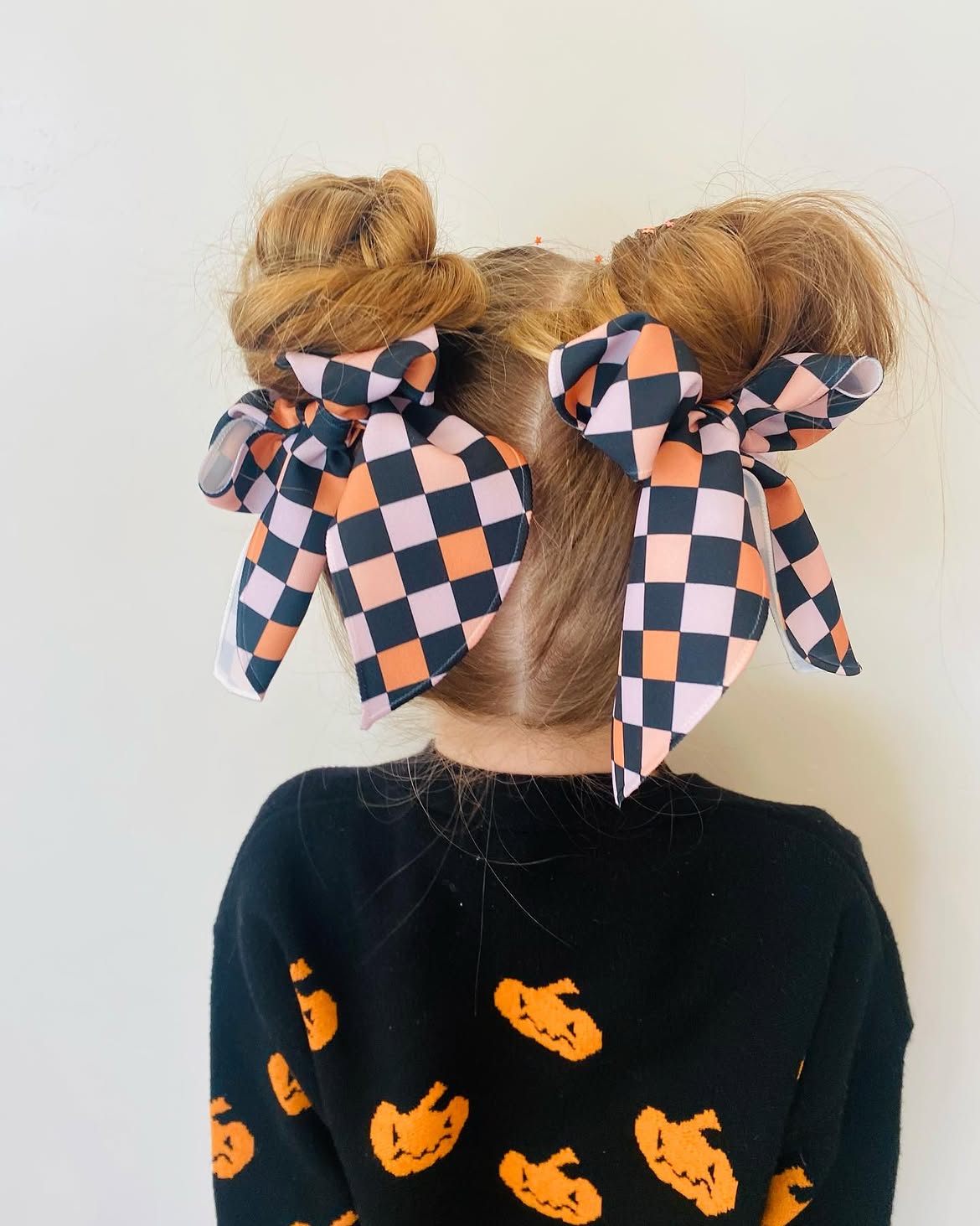 Spooky Checkerboard Space Buns For Halloween Fun