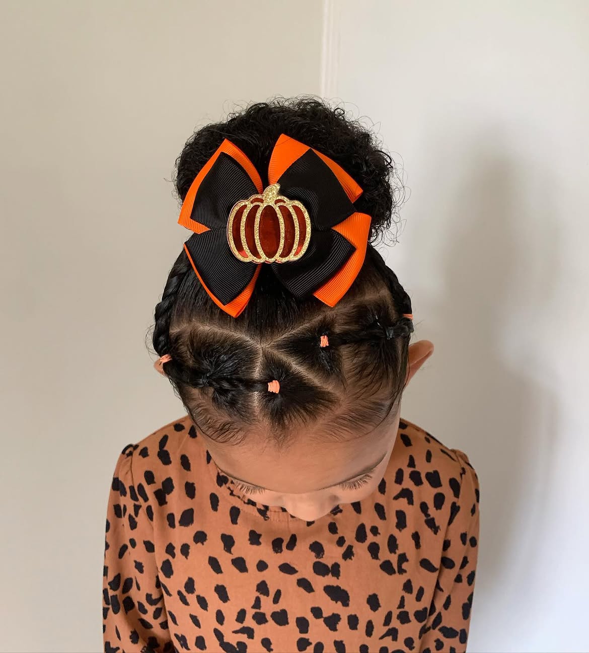 Spooky Pumpkin Halloween Braided Updo