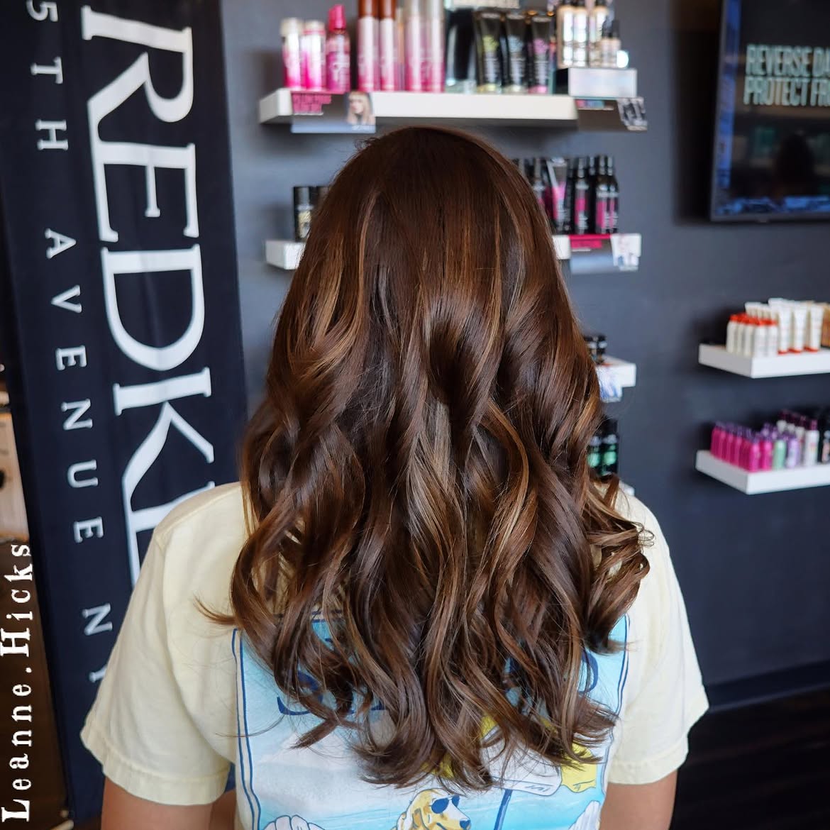 Warm Toasted Chestnut Balayage With Loose Waves