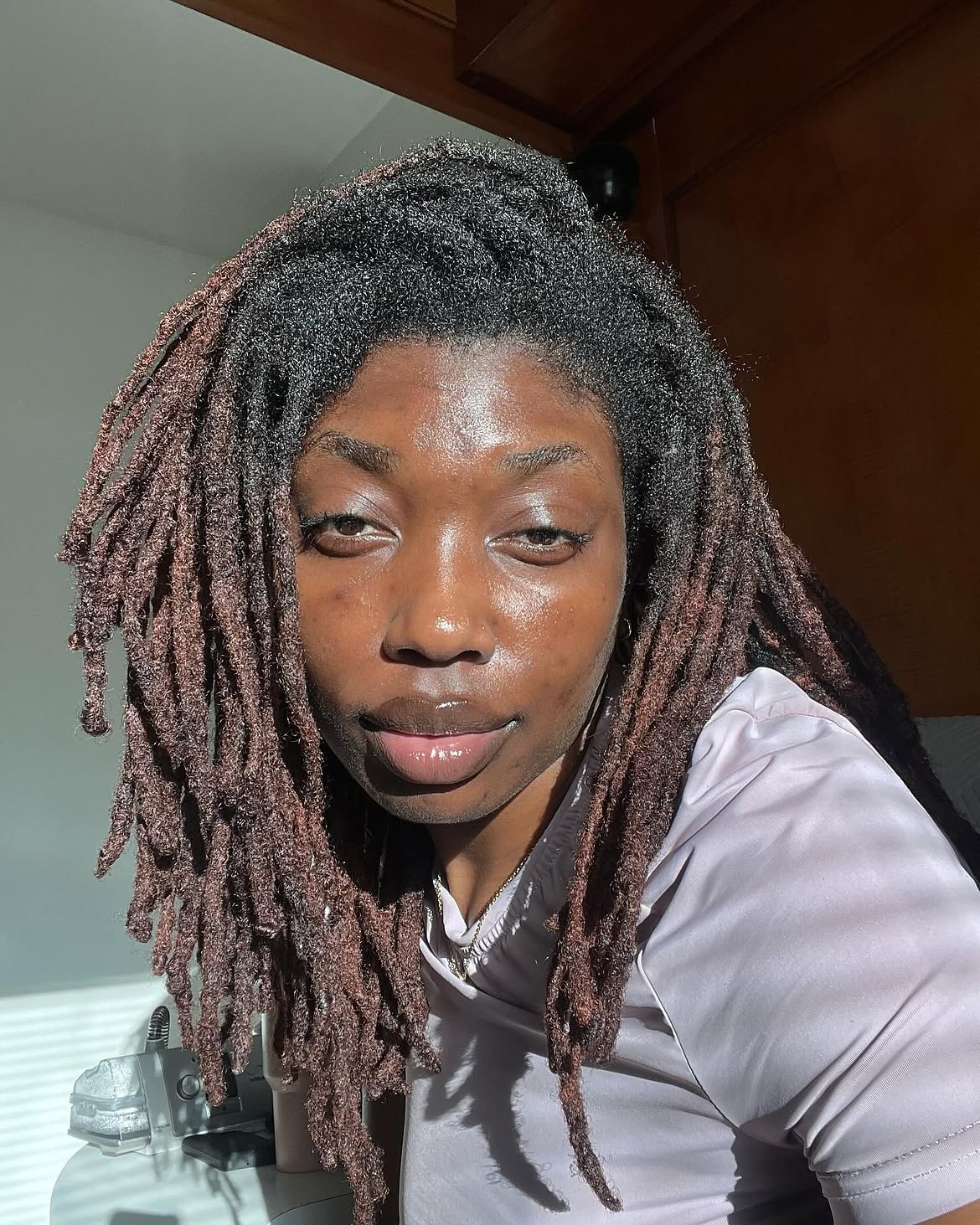 Auburn Tinted Shoulder Length Starter Locs