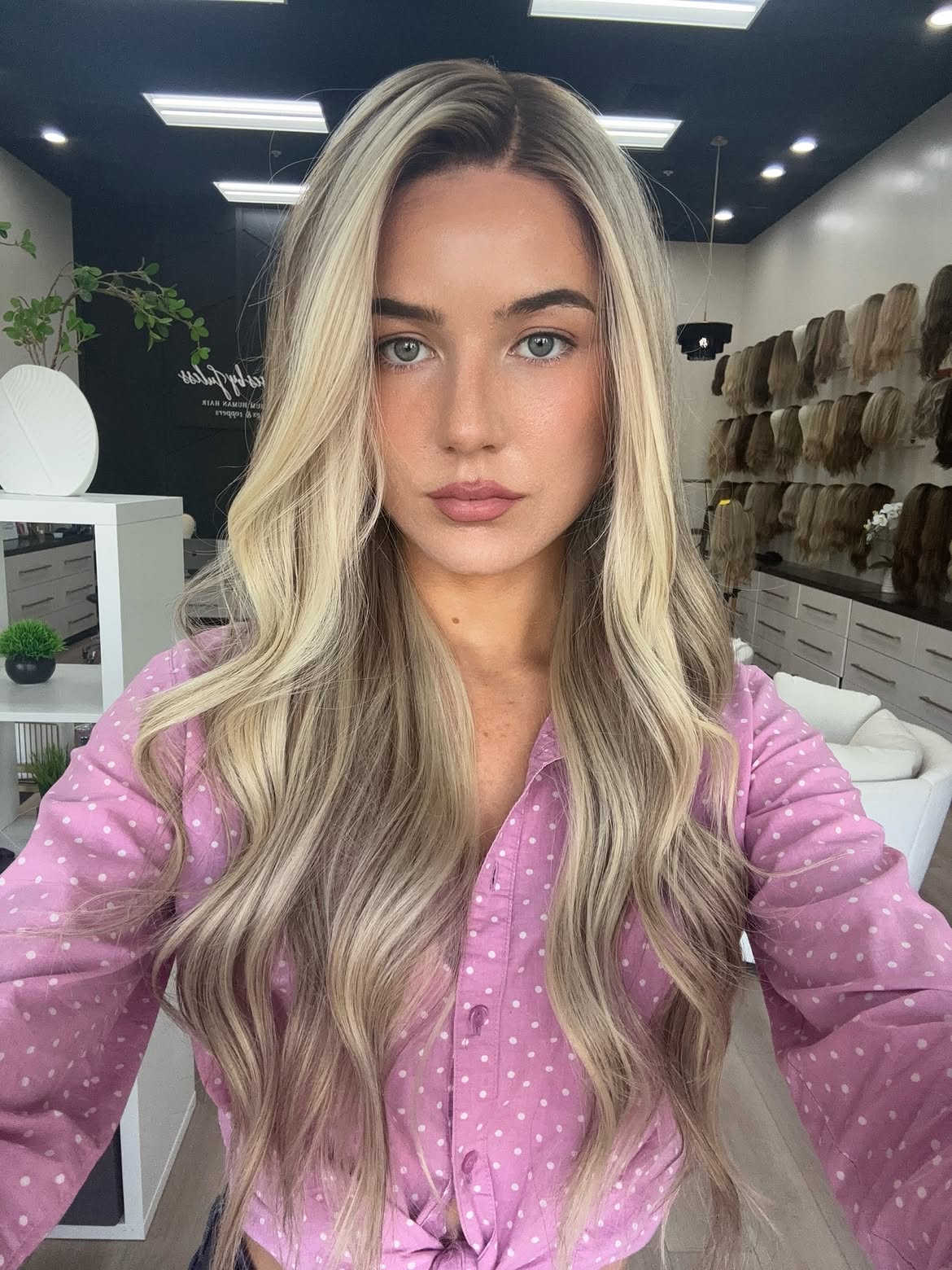 Beachy Blonde Waves With Face Framing Layers
