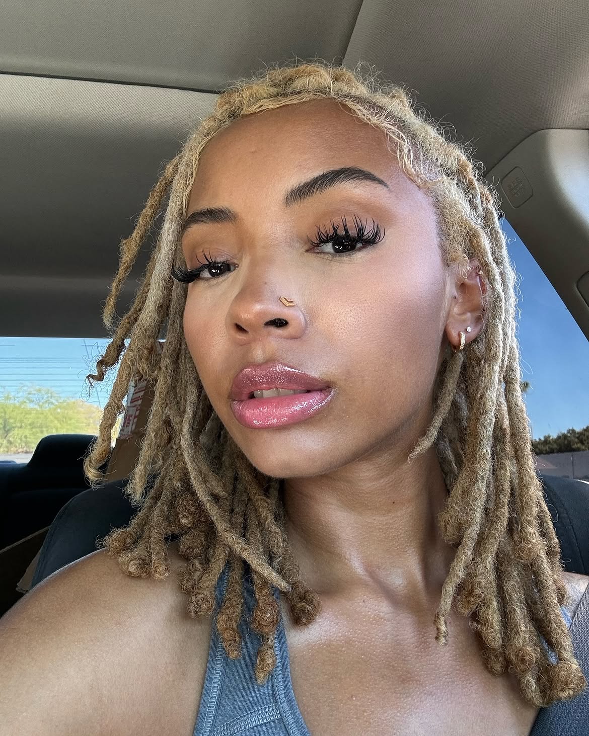 Blonde Toned Starter Locs For A Bold Look